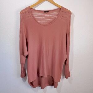 STELLA CARAKASI Mauve Knit Scoop Neck Sweater